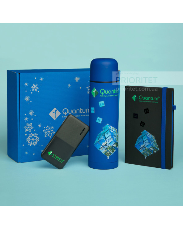 Набор с Power Bank, блокнотом и термосом