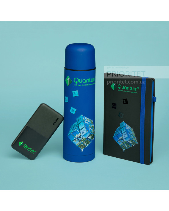 Набор с Power Bank, блокнотом и термосом