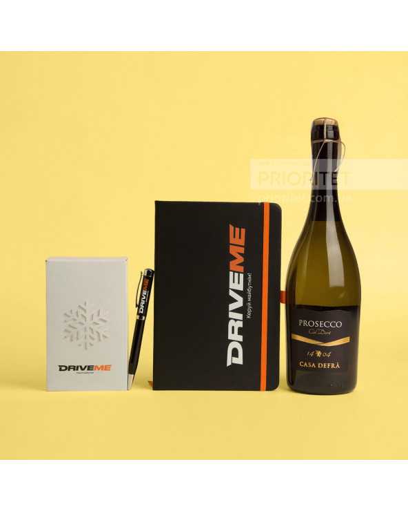 Набор с power bank, записной книжкой и Prosecco