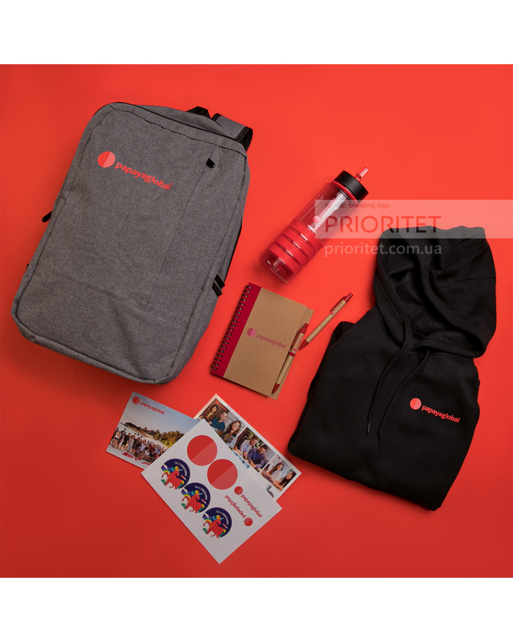 Welcome pack з худі, наклейками та блокнотом