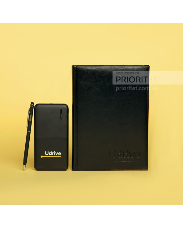 Набір з блокнотом, ручкою і power bank