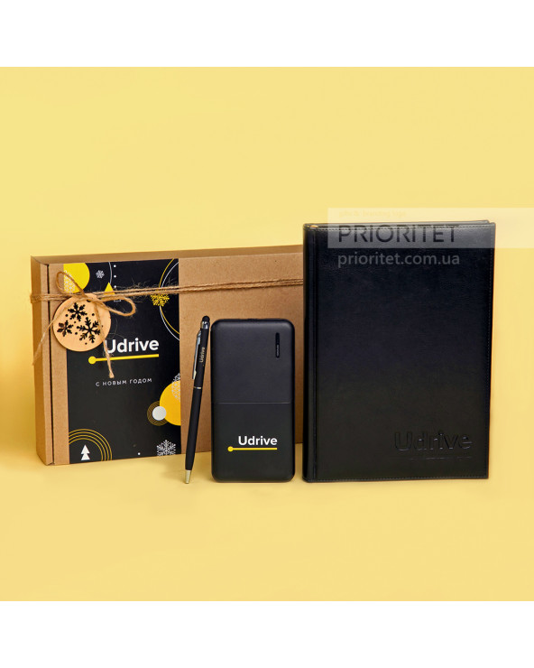 Набір з блокнотом, ручкою і power bank