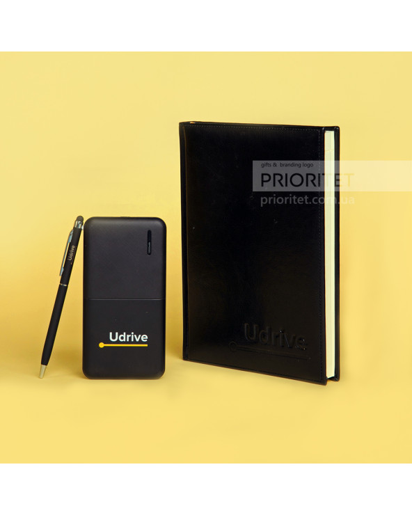 Набір з блокнотом, ручкою і power bank