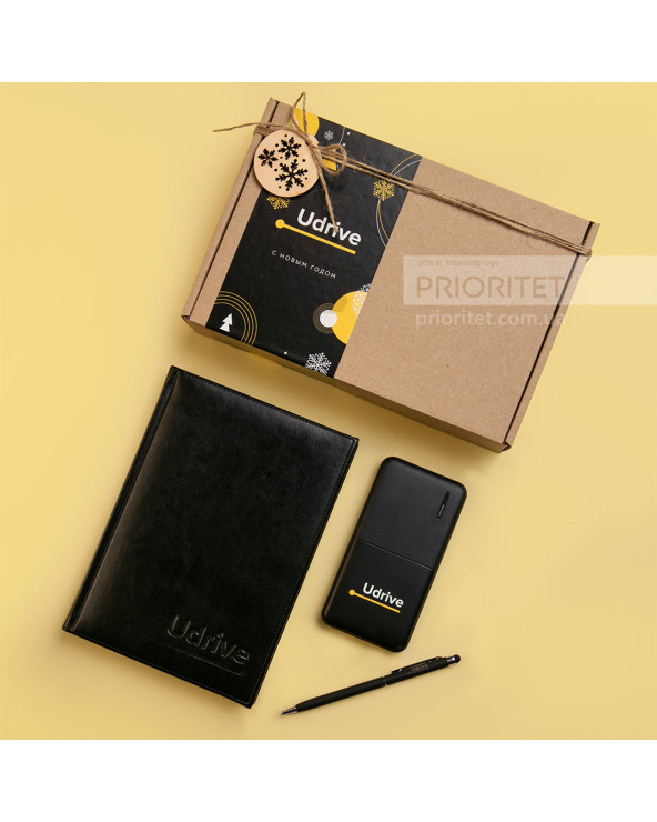 Набір з блокнотом, ручкою і power bank
