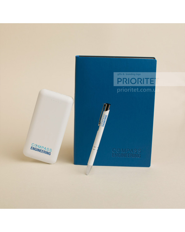 Набор с ежедневником, powerbank и ручкой