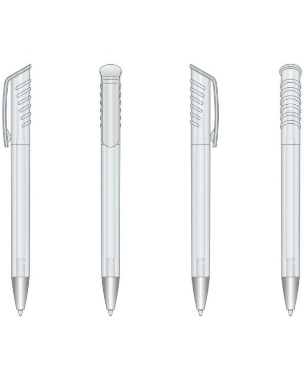 Ручка пластикова 'Top Spin Silver' (Ritter Pen) поворотна