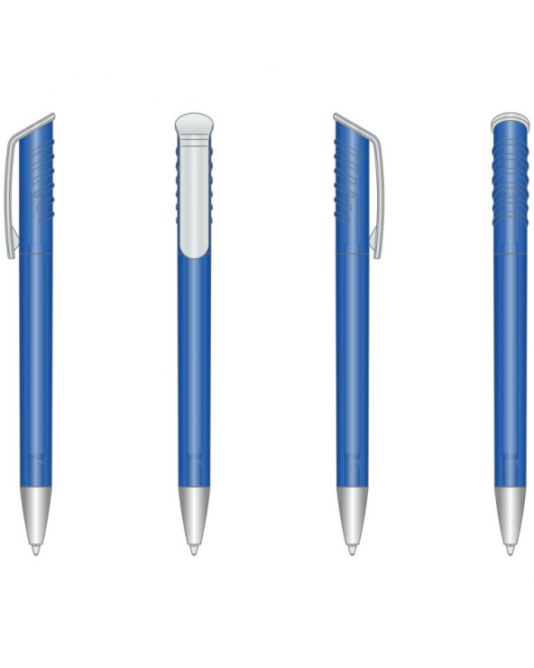 Ручка пластикова 'Top Spin Silver' (Ritter Pen) поворотна