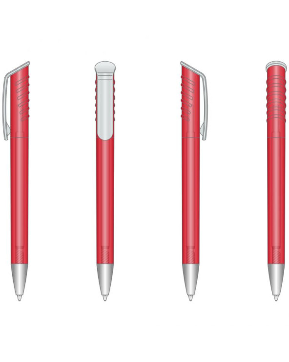 Ручка пластикова 'Top Spin Silver' (Ritter Pen) поворотна