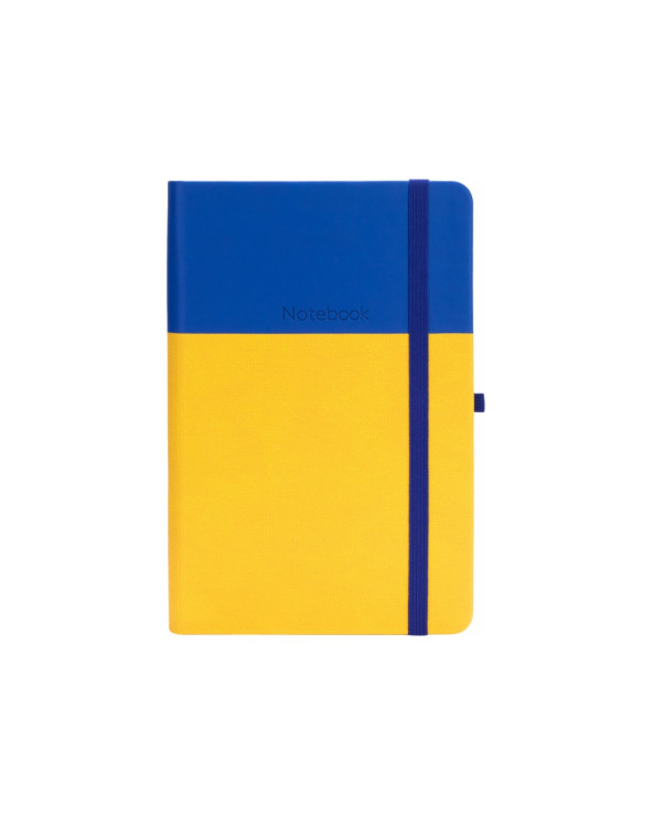 Діловий записник COMBI-1, А5, тверда обкладинка, гумка, білий