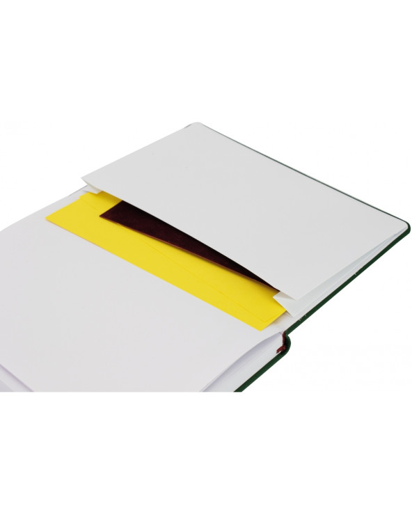 Діловий записник SQUARE, А5, тверда обкладинка, гумка, білий