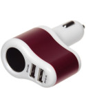 Автомобильное зарядное устройство 2 порта USB 2.0 + разветвитель