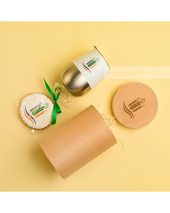 Набір з термокружкою та імбирним пряніком