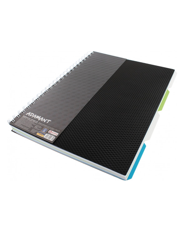 Блокнот Adamant: A4, пластикова обкладинка, з розділювачами та