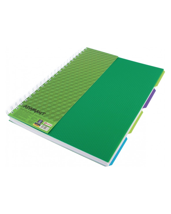 Блокнот Adamant: A4, пластикова обкладинка, з розділювачами та