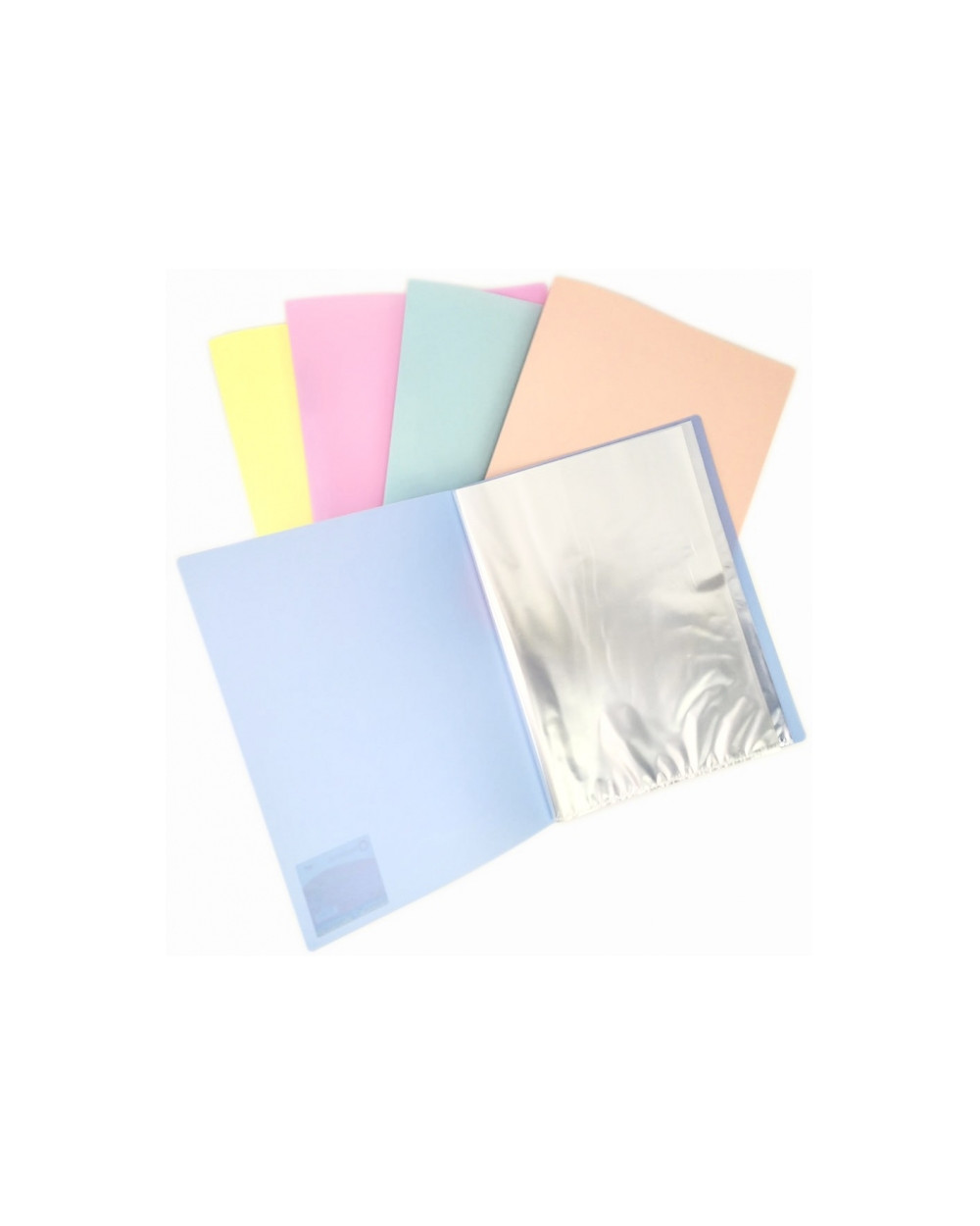 Папка А4 з 10 файлами Optima глянець, пастельне асорті