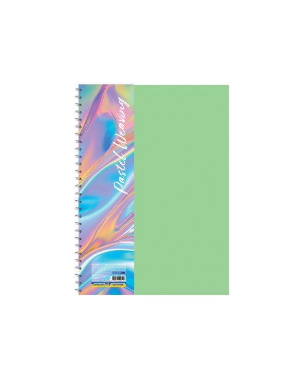 Блокнот В5, пластиковая обложка (фактура ткань), боковая