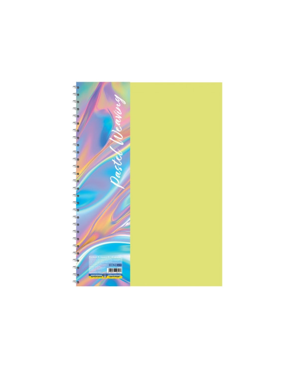 Блокнот В5, пластиковая обложка (фактура ткань), боковая