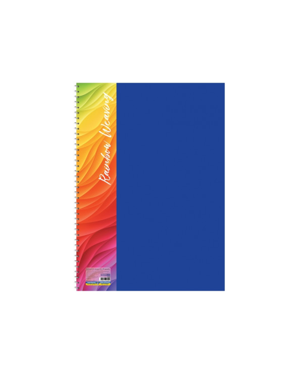 Блокнот А4, пластиковая обложка (фактура ткань), боковая