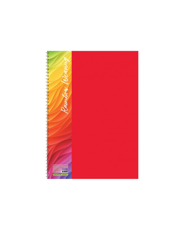 Блокнот А4, пластиковая обложка (фактура ткань), боковая