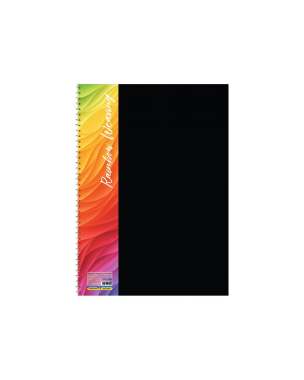 Блокнот А4, пластиковая обложка (фактура ткань), боковая