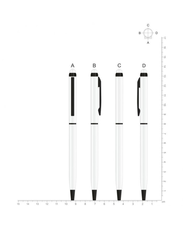 Ручка-стилус алюминиевая 'TouchWriter Black' (B1) поворотная