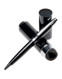 Ручка металева в тубусі поворотна чорне чорнило