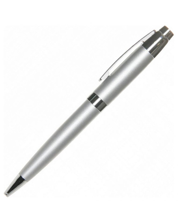 Ручка металева в тубусі поворотна чорне чорнило