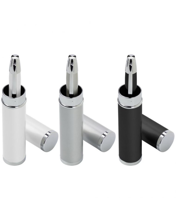 Ручка металева в тубусі 'Mark' поворотна чорне чорнило