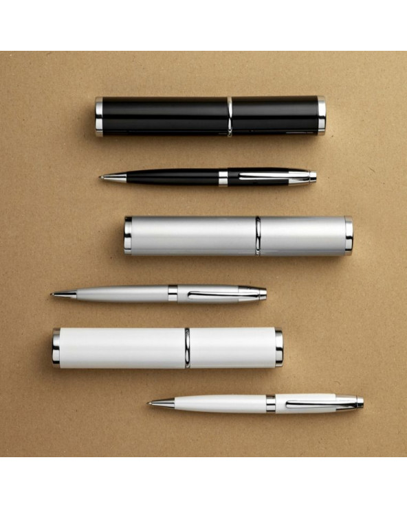 Ручка металева в тубусі 'Mark' поворотна чорне чорнило