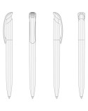 Ручка пластикова 'Clear' (Ritter Pen)