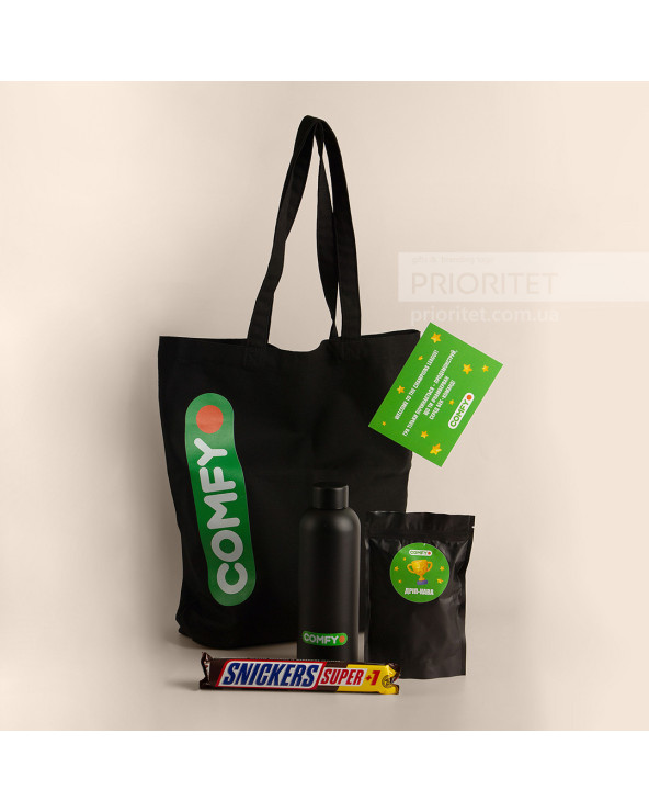 Набір з пляшкою, дріп-кавою та шопером