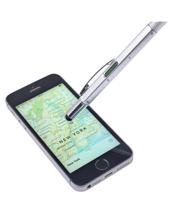 Ручка-стилус 5-в-1 пластиковая 'Giuliana' поворотная